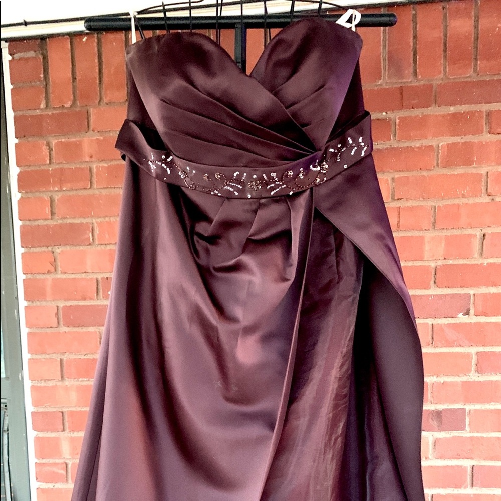 David’s Bridal Bridesmaid Dress-Latte